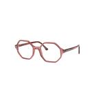 Ray-Ban Eyeglasses Woman Britt Optics - Striped Pink Havana Frame Clear Lenses Polarized 54-20