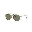 Ray-Ban Sunglasses Unisex Round II Titanium - Gold Frame Green Lenses 50-20