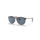 Ray-Ban Sunglasses Unisex Rb4274 - Gold On Brown Frame Blue Lenses Polarized 53-18