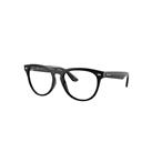 Ray-Ban Eyeglasses Unisex Iris Optics - Black Frame Clear Lenses Polarized 51-18