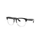 Ray-Ban Eyeglasses Unisex Iris Optics - Black On Transparent Frame Clear Lenses Polarized 51-18