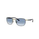 Ray-Ban Sunglasses Unisex Rb3702 - Black Frame Blue Lenses 57-18