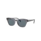 Ray-Ban Sunglasses Unisex Rb0707s - Transparent Grey Frame Blue Lenses Polarized 53-21