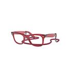 Ray-Ban Sunglasses Unisex Original Wayfarer Colorblock Transitions - Transparent Red Frame White Len