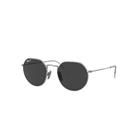 Ray-Ban Sunglasses Unisex Jack Titanium - Silver Frame Black Lenses Polarized 51-20
