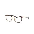 Ray-Ban Eyeglasses Unisex Rb6486 Optics - Brown Frame Clear Lenses Polarized 52-17