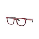 Ray-Ban Eyeglasses Unisex Rb7209 Optics - Red Blue Grey Frame Clear Lenses Polarized 55-20