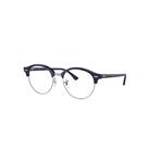 Ray-Ban Eyeglasses Unisex Clubround Optics - Blue Frame Clear Lenses 49-19