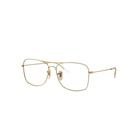 Ray-Ban Eyeglasses Unisex Rb6498 Optics - Gold Frame Clear Lenses Polarized 55-15