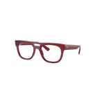 Ray-Ban Eyeglasses Unisex Lloyd Optics Bio-based - Transparent Red Frame Clear Lenses Polarized 52-2