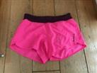 reebok speedwick neon pink burgundy running shorts small bnwt - S regular