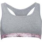 Ladies REEBOK Muscle Back Fitness Crop Top - Bra Gym Padded Workout Cotton New - Size 12 .