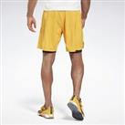 REEBOK Men's Yellow Ts 2-In-1 Epic Shorts RRP £50 - M Regular