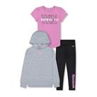 REEBOK Girls Pink Vector All Over Print Track Suit RRP £40