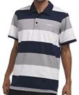 Reebok Stripe Blue Grey White S Mens Core Polo Shirt BNWT New Small T-Shirt Golf