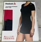 Ladies Reebok 2 Pack Performance Sports T-shirt Fitness Exercise Gym Top - S SMALL