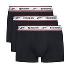 Reebok Mens Boxers 3 Pack Barlow Underwear Cottone Blend Signature Logo Trunks - S, M, L, XL Regular
