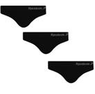 Reebok Womens 3 Pack Seamless Pants Underwear Briefs Stretch Grey White Black - XS Regular