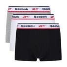 Reebok Mens 3 Pack Comfortable Soft Cotton Stretch Blend Jonath Boxers - S, M, L, XL Regular
