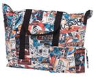 Reebok womens tote Shopper Bag & Matching Pouch Black Multi new rare
