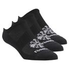 Reebok Classic Black Socks (Size 11.5-14) CL FO Invisible 3 Pack Socks - New - 11.5-14 Regular