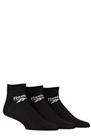 Reebok Ankle Socks Mens & Ladies 'Core' Cotton 3 Pairs in Size Range of 2.5-12.5 - 6.5-8 UK Regu