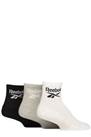 Reebok Ankle Socks Mens & Womens - 'Core' Cotton, Cushioned, in 3 Pair Multipack - 6.5-8 UK Regu