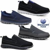 Mens Superlight Memory Foam Slip On Go Walk Summer Pump Casual Trainers Shoes Sz