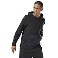 Reebok Men's Hooded Pullover Sweatshirt Hoody BLACK Jacket Micro Fleece M , L - L Regular
