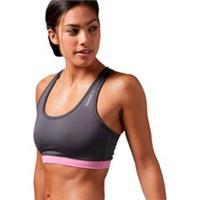 Reebok Short Bra Ladies WomensTop GREY / PINK NEW SIZE 6 ( XS ) A222-2 - XS Regular