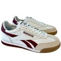Reebok Campio XT Low Trainers White / Burgundy Mens Size UK 6.5 New