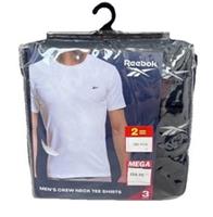 Reebok Crew Neck T-Shirts X3 Pack Black Mens Size XL - XL Regular