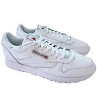 Reebok Classic White Leather Trainers Mens Size UK 13 New