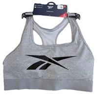 Reebok Teresa Racer Back Bra Top Grey Womens Size Large New
