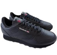 Reebok Classic Black Leather Trainers Mens Size UK 10 New