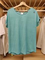 bnwt Women's Reebok Turquoise Wor Ac Tee t-shirt speedwick top UK 16-18 Large - XXL Regular