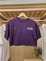 Reebok Girls BNWT Purple Athletic Club 1895 Cropped Cotton T-Shirt Age 10 Years