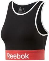 Women's Reebok Linear Logo Black Cotton Sports Bra Medium - Brand New With Tags - M Regular