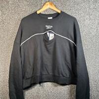 Reebok Cropped Jumper Womens 3XL Black Centre Logo BNWT