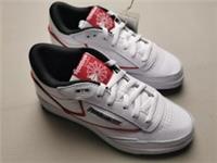 REEBOK Unisex Club C Mid II White Red Leather Trainers Lace Up BNWT