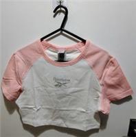 Reebok Ladies Classics Sparkle Tee Shirt Pink Glow In Size M (12-14) - M Regular