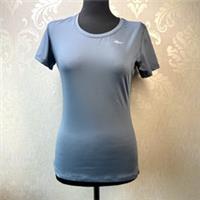 Reebok Logo Workout T-Shirt Top Blue - Ladies Womens Gym Running Fitness Size M - M Regular
