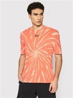 REEBOK Unisex Casual Relaxed Fit Tie Dye T-shirt Semi Orange Flare Size S/ BNWT - S Regular