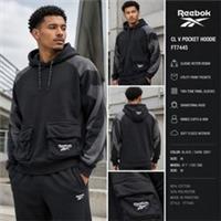 REEBOK CL V Pocket Men's Black Hoodie Sport Casual Long sleeve Size XS BNWT - XS Regular