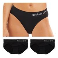 3pcs Reebok Womens Shorty Briefs Cotton Stretch Underwear Penties Seamless Brief - M Regular