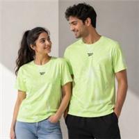REEBOK Unisex Summer Retreat Tie Dye Neon Green T-Shirt Casual Retro, BNWT - S Regular