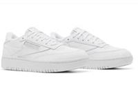 REEBOK Club C Double Womens Trainers White Platform Lace Up Shoes Size 6.5 BNWB