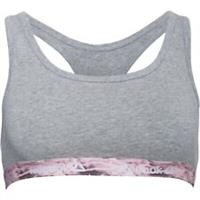 Ladies REEBOK Muscle Back Fitness Crop Top - Bra Gym Padded Workout Cotton New - Size 12 .