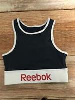 Reebok White and Navy Low Impact Sports Bra