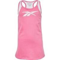 REEBOK Girl's Pink Junior Racer Longline Tank Top RRP £20